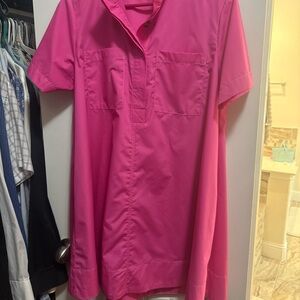 Entro Pink Short Sleeve Shirt Dress